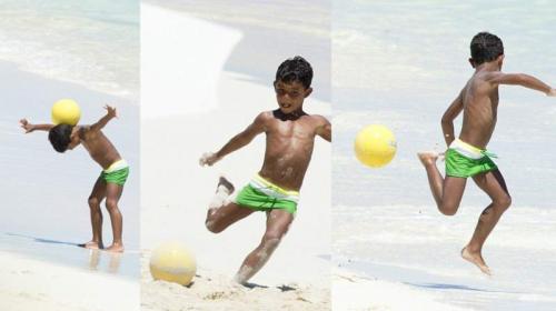 Hijo de Cristiano Ronaldo muestra sus destellos de "crack" 