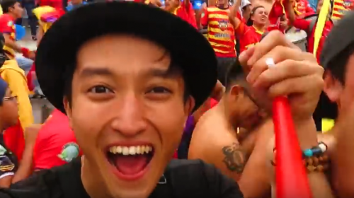 El aficionado de San Pedro que vino desde el otro lado del mundo