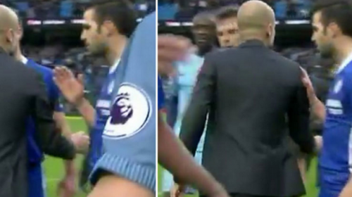 Pep Guardiola y el saludo que le neg&oacute; a Cesc F&aacute;bregas