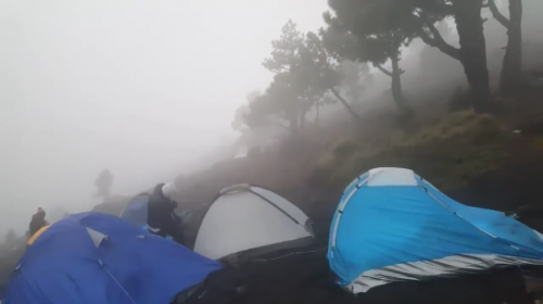 #Video As&iacute; se encontraba el clima en la cima del Acatenango