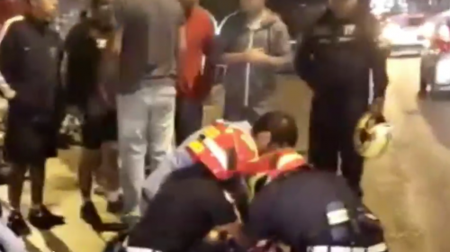 El drama de los bomberos por salvar a motorista atropellado en zona 10