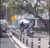Motoristas invaden ciclovía para evitar el tránsito 