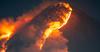 ¡Desde adentro! Video muestra incendio forestal en volcán de Agua