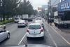 Manifestaci&oacute;n: caravana de taxistas avanza por calzada Roosevelt