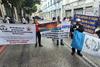 Manifestaci&oacute;n afecta el tr&aacute;nsito en el Centro Hist&oacute;rico (video)