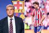 El Barsa mantiene su oferta por Juli&aacute;n &Aacute;lvarez, dice Laporta