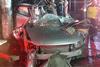 Conductor queda atrapado tras fuerte accidente en Pal&iacute;n (video)