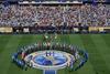 La uni&oacute;n de los artistas para el inicio de la final del Mundial