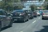 Alta carga vehicular se registra esta tarde de domingo 