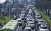 Manifestaci&oacute;n: largas filas de autos se registran en la Roosevelt