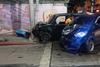 Fuerte choque: accidente de tr&aacute;nsito deja dos heridos en zona 1
