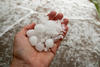 Fuerte lluvia con granizo en carretera a El Salvador este lunes