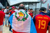 Bandera de Guatemala ondea en partido Espa&ntilde;a-Cabo Verde