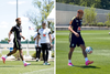 Neymar entrena en el campo con Brasil