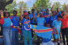 Aficionados de Congo festejan el empate ante Portugal