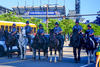 Vigilancia a caballo a las afueras del estadio 