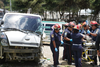 Rescatan a conductor atrapado en un veh&iacute;culo en la Interamericana