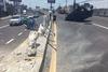 &iexcl;Veh&iacute;culo volcado! Accidente provoca tr&aacute;nsito lento en Mixco