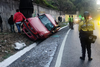 Percance vial complica el tr&aacute;nsito en Santa Catarina Pinula