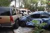 Conductora resulta herida tras accidente vial en zona 10