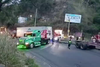 Tr&aacute;nsito bloqueado en ruta al Pac&iacute;fico por contenedor volcado