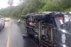 Conductor pierde el control y vuelca en Villa Nueva