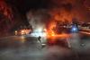 Motocicleta se incendia tras accidente de tr&aacute;nsito 