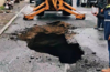 Enorme agujero causa alarma en la zona 7 de Mixco